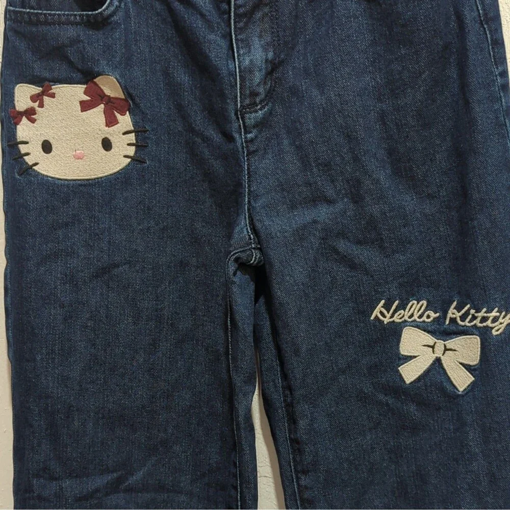 The Children's Place Hello Kitty Girls Size 12 Blue Dark Wash Straight Jeans